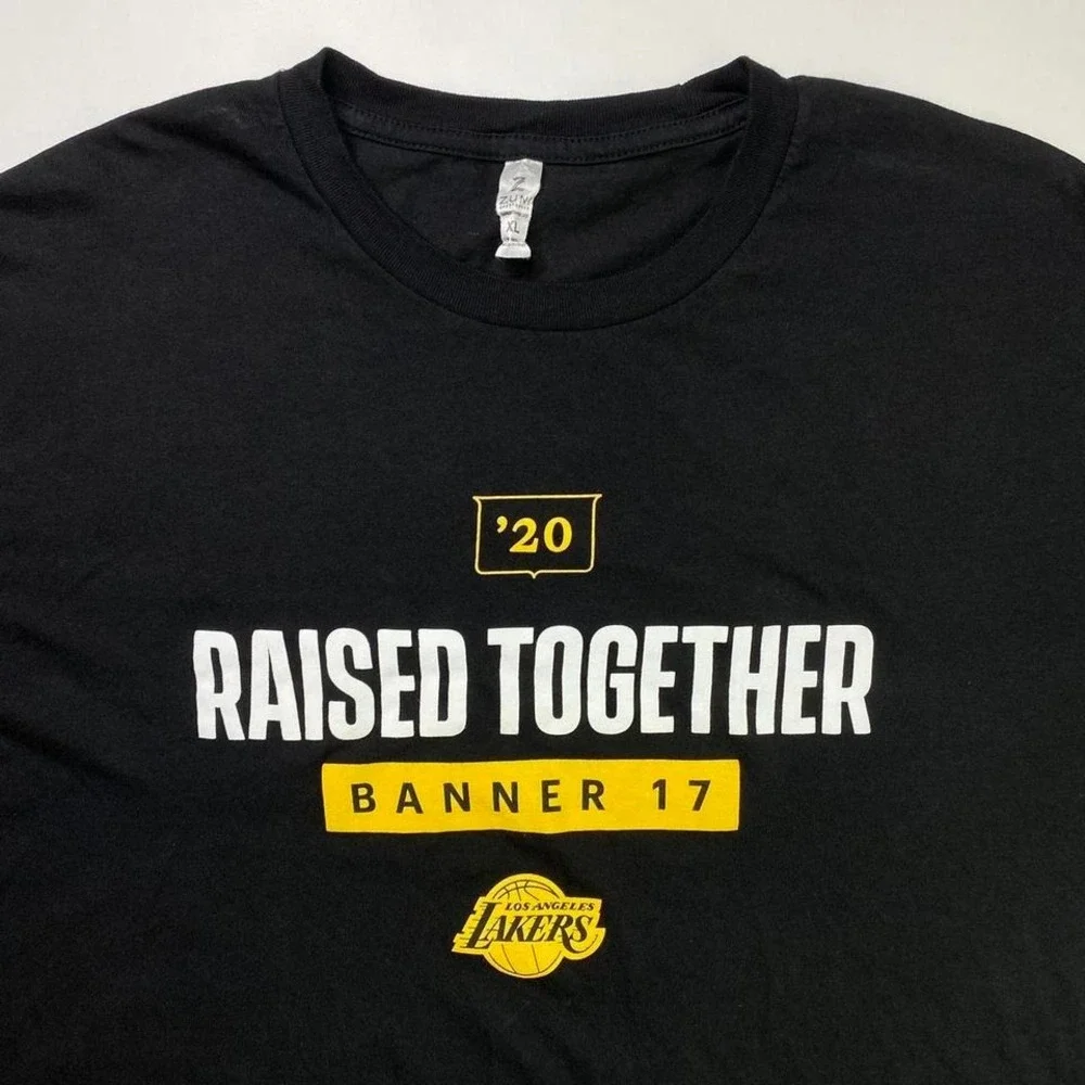 LA Los Angeles Lakers basketball promo shirt - 2020 Raising together - Banner 17